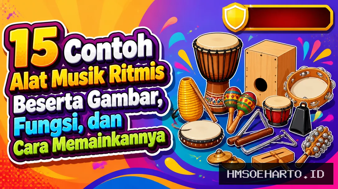 15 Contoh Alat Musik Ritmis Beserta Gambar, Fungsi, dan Cara Memainkannya