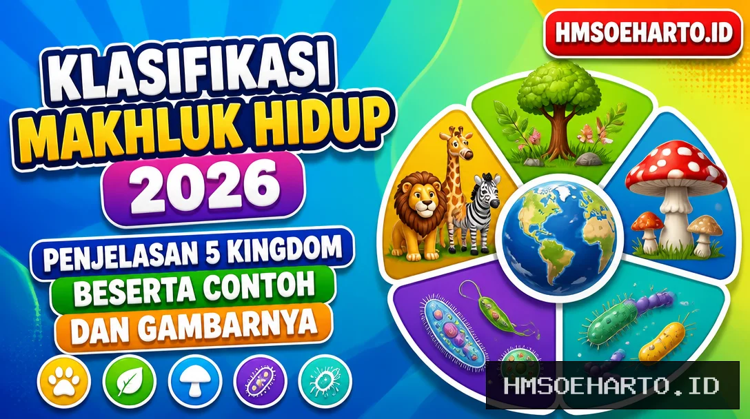 Klasifikasi Makhluk Hidup 2026, Penjelasan 5 Kingdom Beserta Contoh dan Gambarnya
