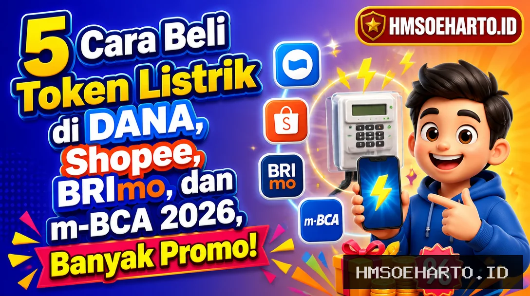 5 Cara Beli Token Listrik di DANA, Shopee, BRImo, dan m-BCA 2026, Banyak Promo!