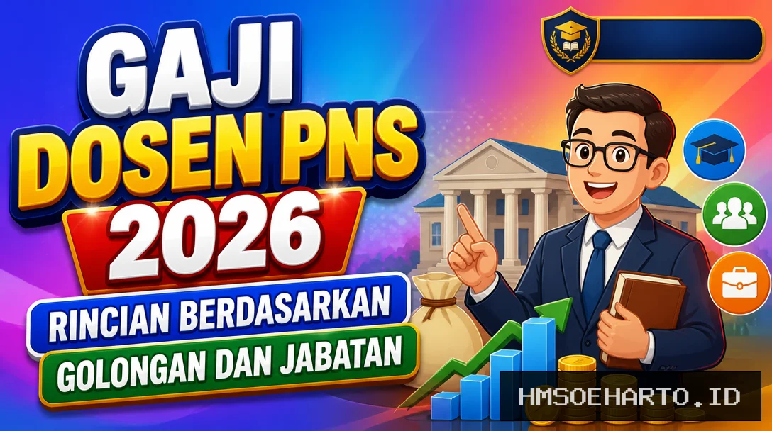 Gaji Dosen PNS 2026, Rincian Berdasarkan Golongan dan Jabatan