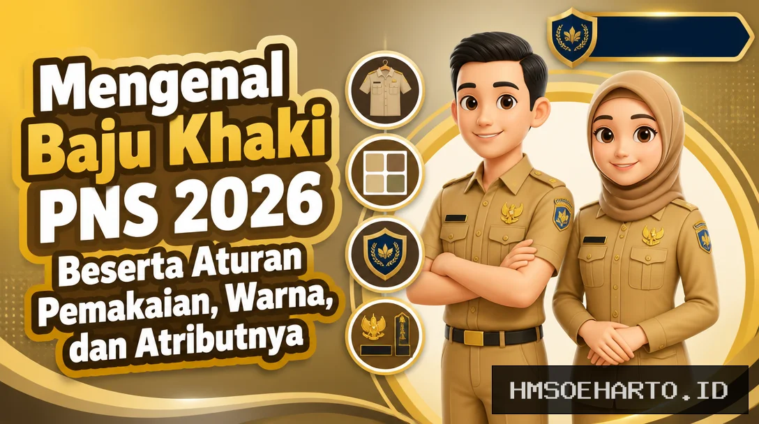 Mengenal Baju Khaki PNS 2026 Beserta Aturan Pemakaian, Warna, dan Atributnya