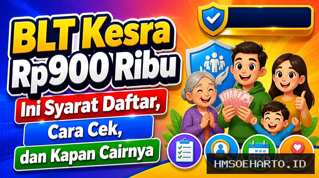 BLT Kesra Rp900 Ribu, Ini Syarat Daftar, Cara Cek, dan Kapan Cairnya